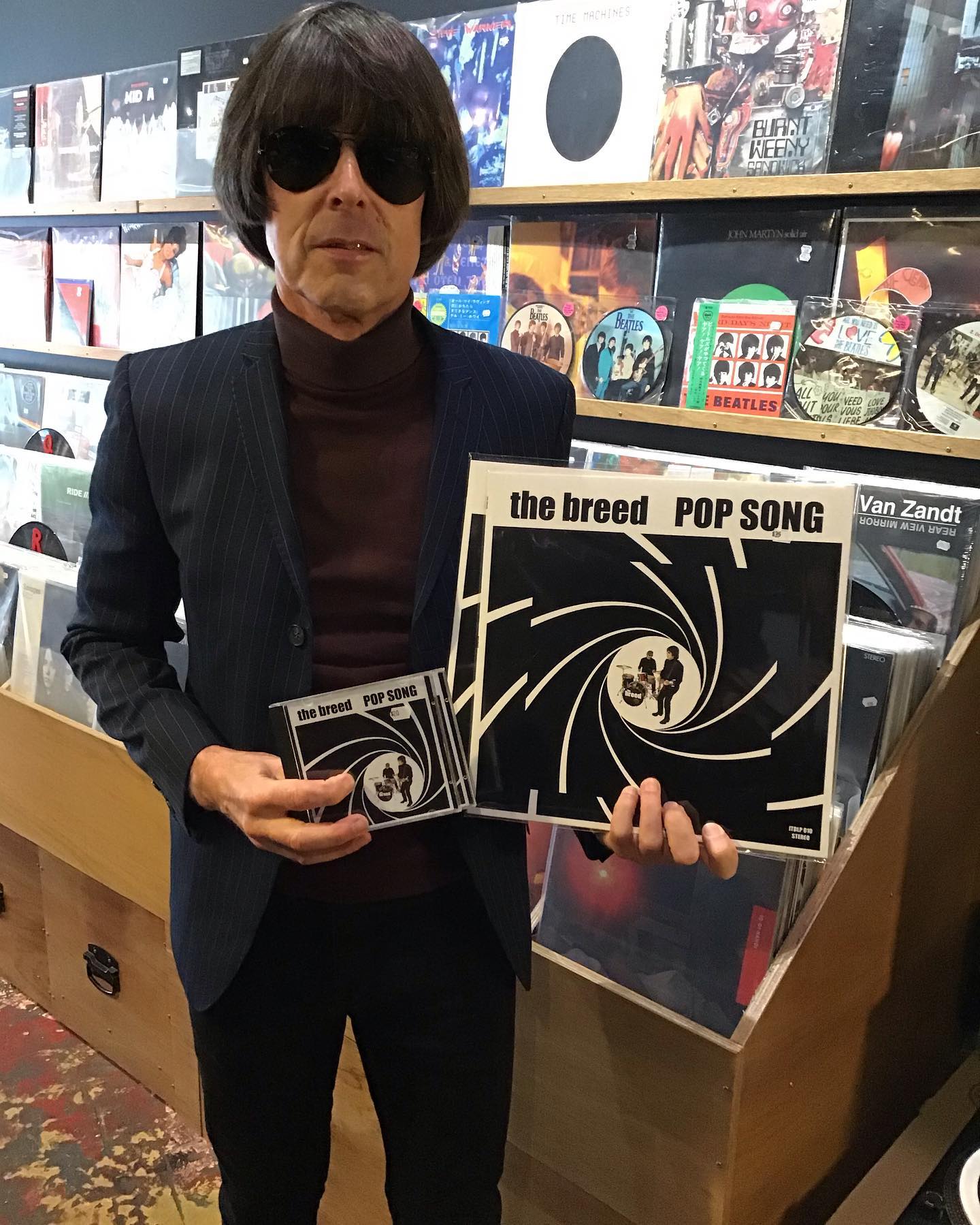 Wayne with Pop Song Album at Tommy Gun Records